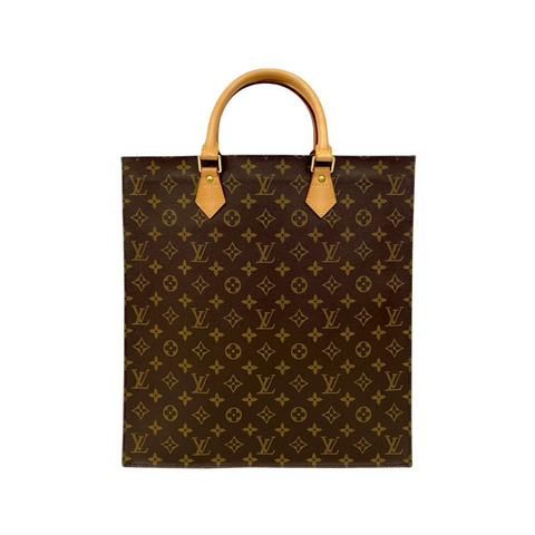 路易威登 Sac Plat Monogram 皮革手提包，商務棕色，20612