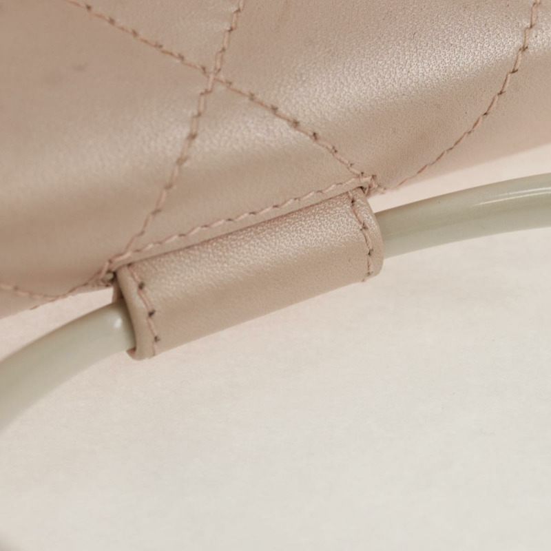 【日本直送】香奈兒 Matelasse 手提包,粉紅銀色雙C標誌皮革,正品編號 154045V-7