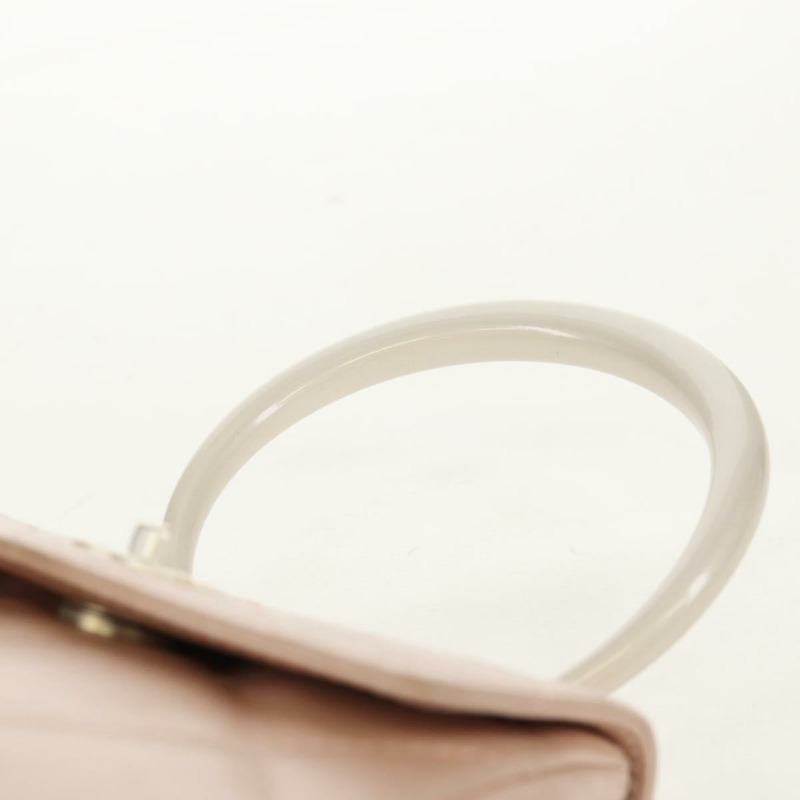 【日本直送】香奈兒 Matelasse 手提包,粉紅銀色雙C標誌皮革,正品編號 154045V-14