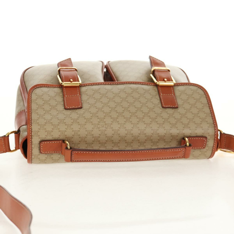 【日本直送】CELINE Macadam帆布手提包 PVC 兩用 米色 金色 正品 156173V-5