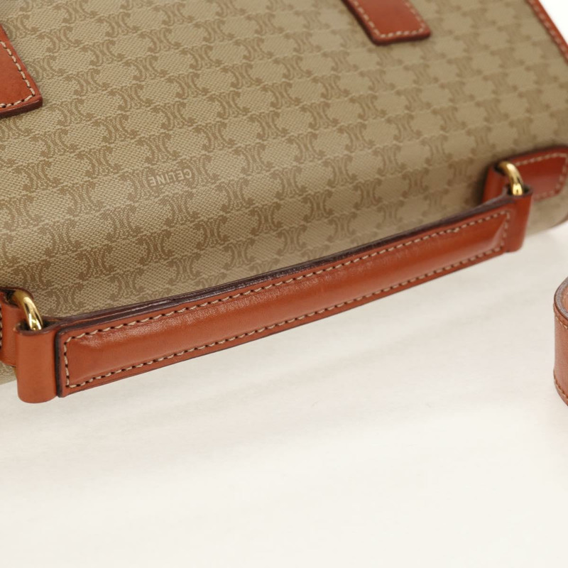 【日本直送】CELINE Macadam帆布手提包 PVC 兩用 米色 金色 正品 156173V-6