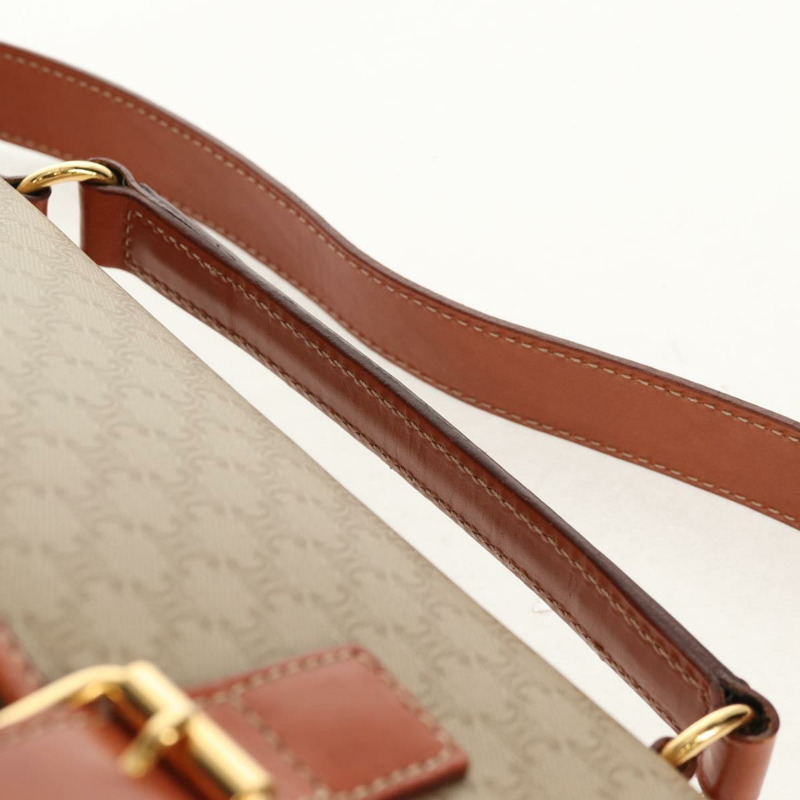【日本直送】CELINE Macadam帆布手提包 PVC 兩用 米色 金色 正品 156173V-13
