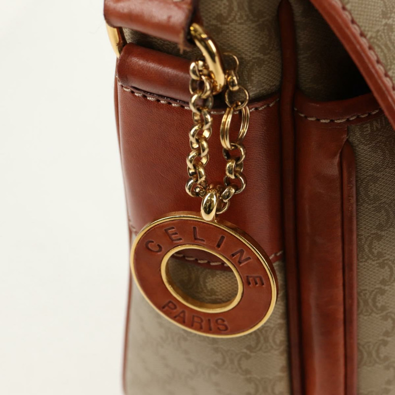 【日本直送】CELINE Macadam帆布手提包 PVC 兩用 米色 金色 正品 156173V-19