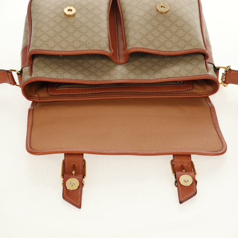【日本直送】CELINE Macadam帆布手提包 PVC 兩用 米色 金色 正品 156173V-21