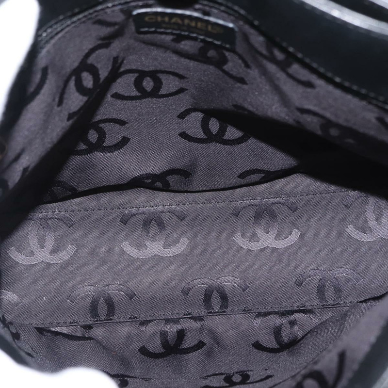 【日本直送】香奈兒 (CHANEL) 野性縫線托特包，羊皮材質，黑色，金色雙C標誌，正品編號 BA8657-9