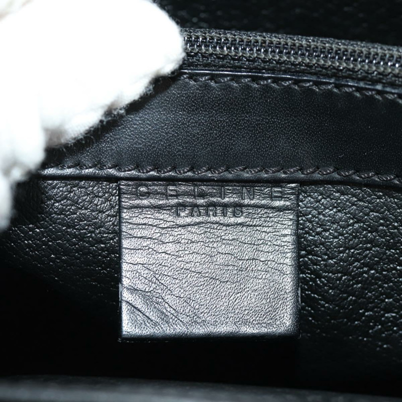 【日本直送】CELINE Macadam帆布手提包 PVC皮革 2way 黑色金色 Auth 156450V-23