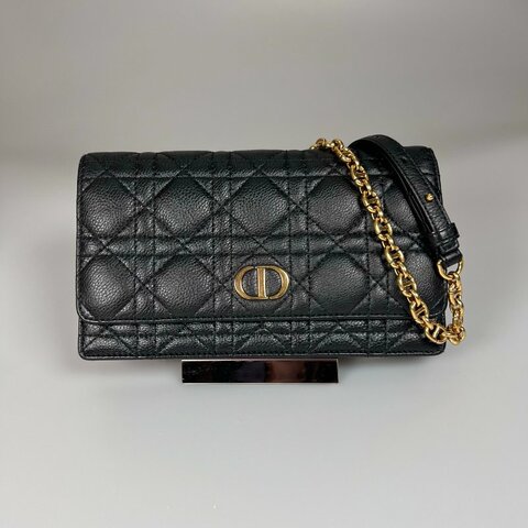 DIOR 黑CARO 金鍊WOC 包