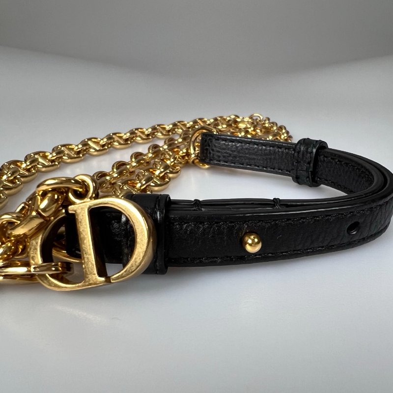 DIOR 黑CARO 金鍊WOC 包-8