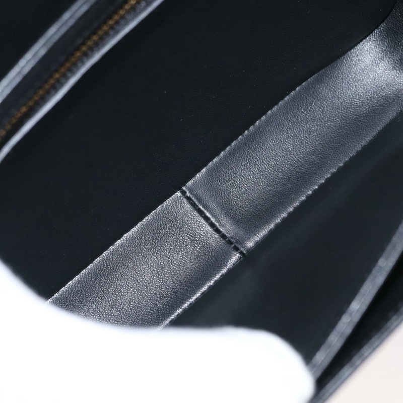 【日本直送】CELINE Teen Triomphe 肩背包 皮革帆布 黑色 白色 正品 BA8997M-9