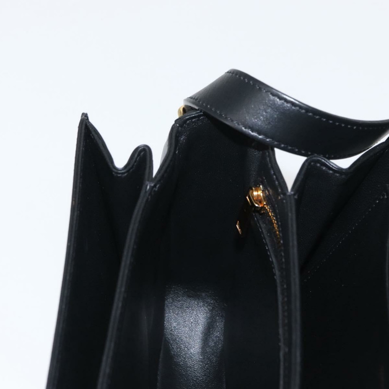 【日本直送】CELINE Teen Triomphe 肩背包 皮革帆布 黑色 白色 正品 BA8997M-20