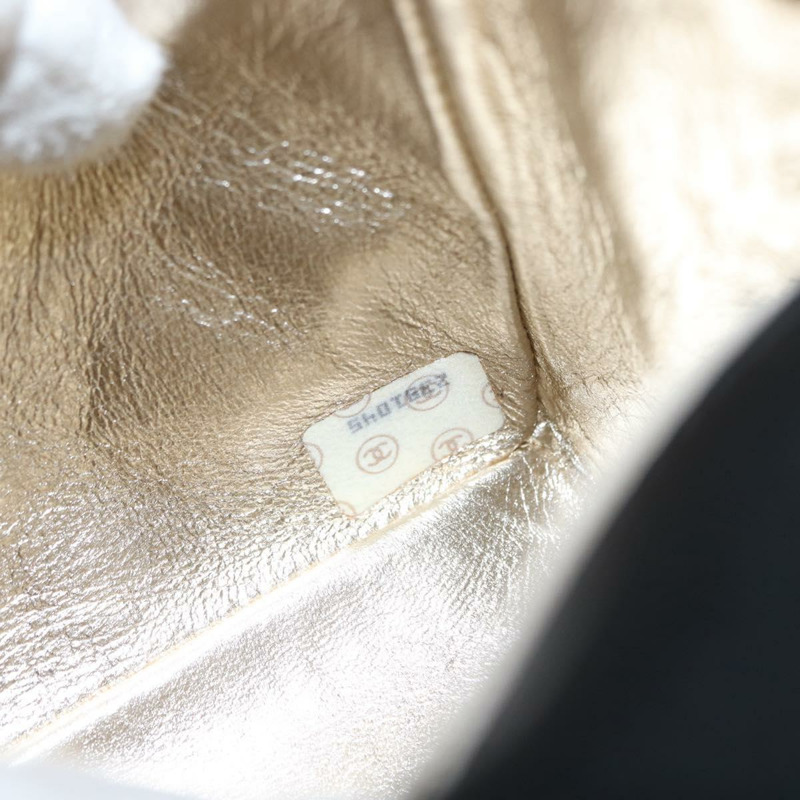 【日本直送】香奈兒迷你絎縫17鏈條肩背包，緞面黑色，金色雙C標誌，正品編號156632SAM-9