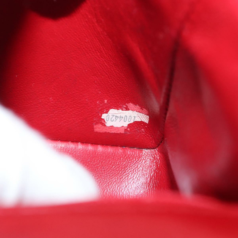 【日本直送】香奈兒 (CHANEL) 迷你絎縫 17 手提包,羊皮材質,紅色,金色雙C標誌,正品編號 156630SAV-10