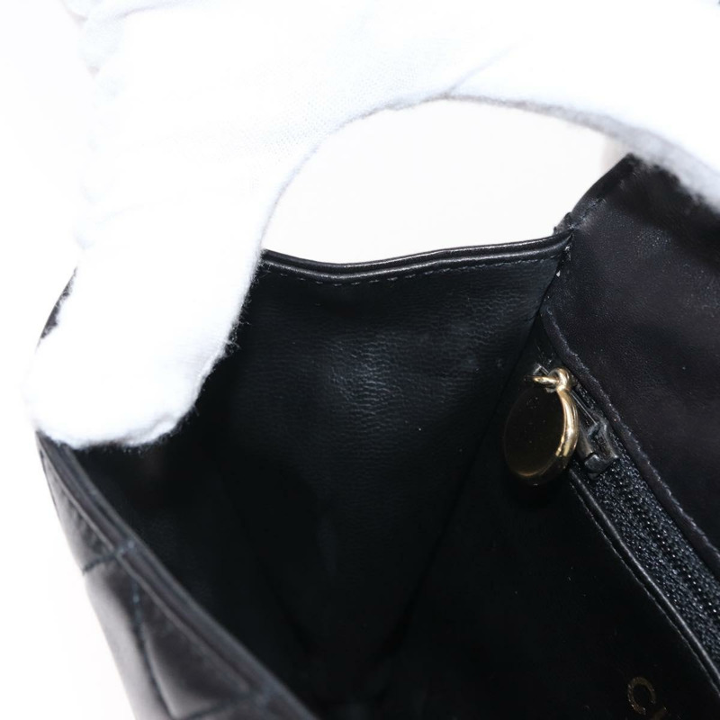 【日本直送】香奈兒 (CHANEL) Matelasse 腰包，羊皮材質，黑色，金色雙C標誌，貨號 156628V-20