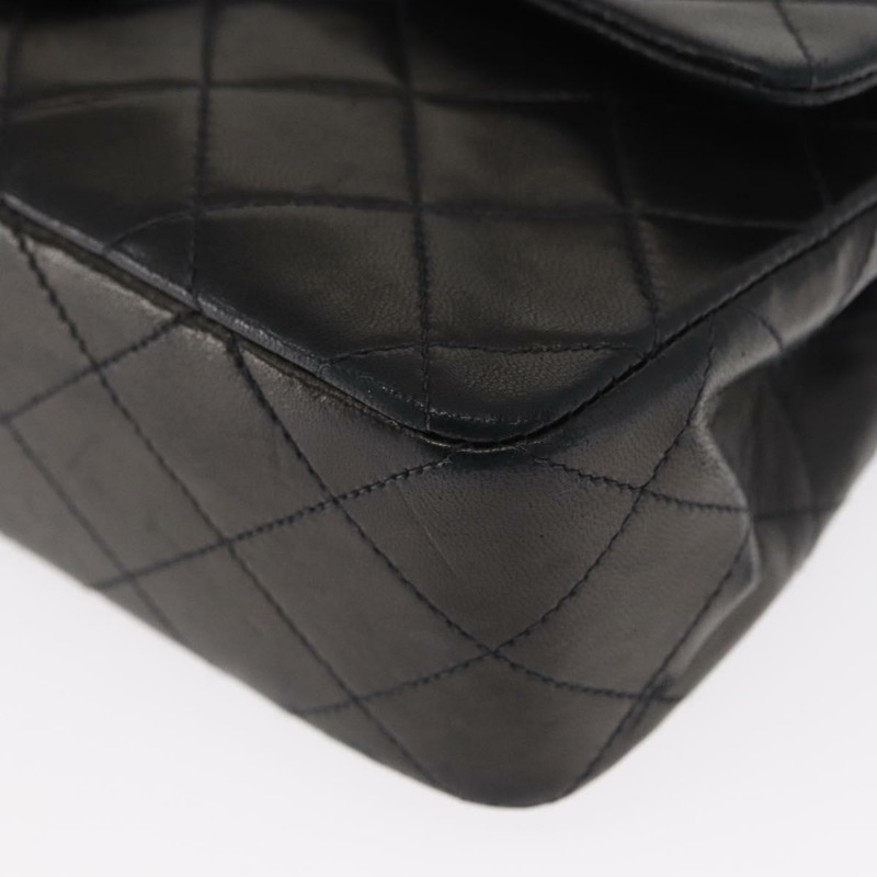 【日本直送】香奈兒鏈條雙蓋絎縫23包，羊皮材質，黑色金色雙C標誌，正品編號158357SM-14