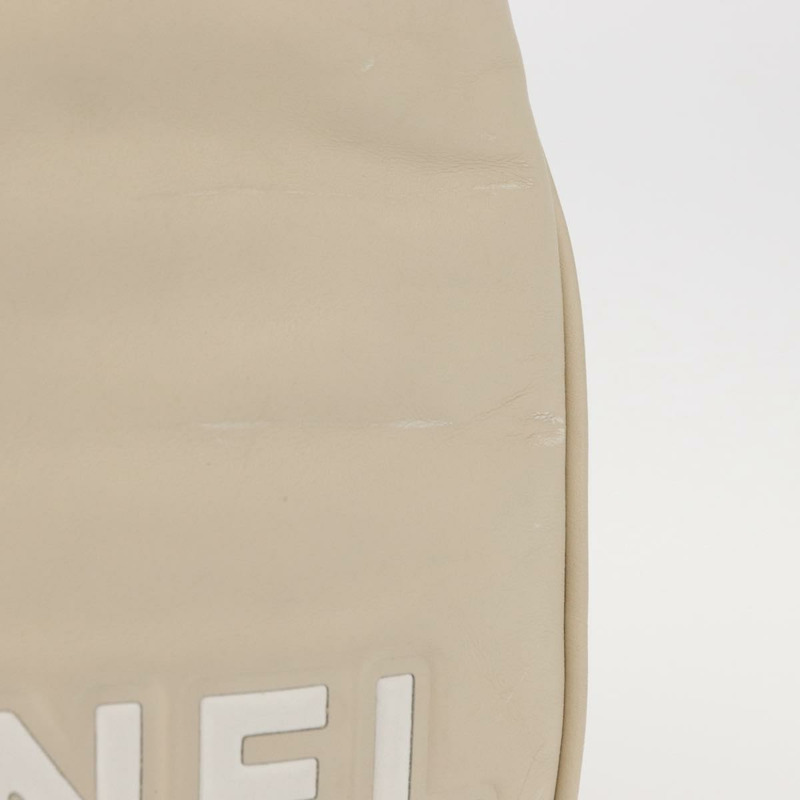 【日本直送】香奈兒山茶花手提包，象牙色皮革，金色雙C標誌，貨號151193V-1