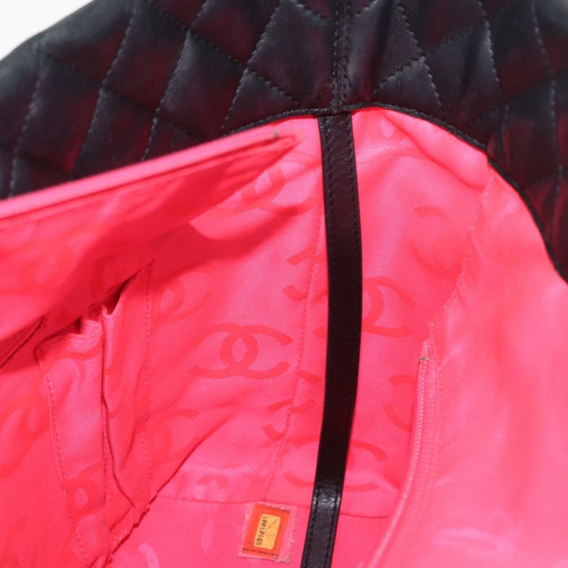 【日本直送】香奈兒 Cambon 系列手提包，黑色皮革，銀色雙C標誌，正品編號 157122SAV-19