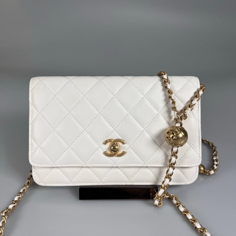 CHANEL AP1450/30開 白羊皮金球WOC-0