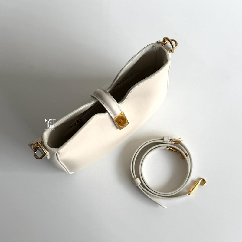 98新🫰🏻 Celine 瑟琳 Camille 16 Soft Bag腋下包 白色金釦-2