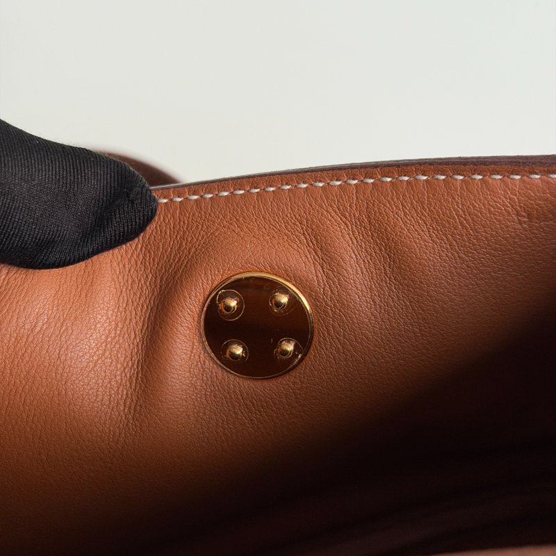 99新🆕 Hermès 愛馬仕 Lindy Mini 金棕金釦 二代-6