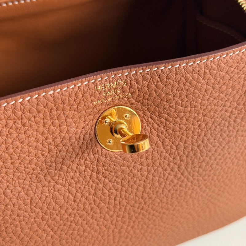 99新🆕 Hermès 愛馬仕 Lindy Mini 金棕金釦 二代-7