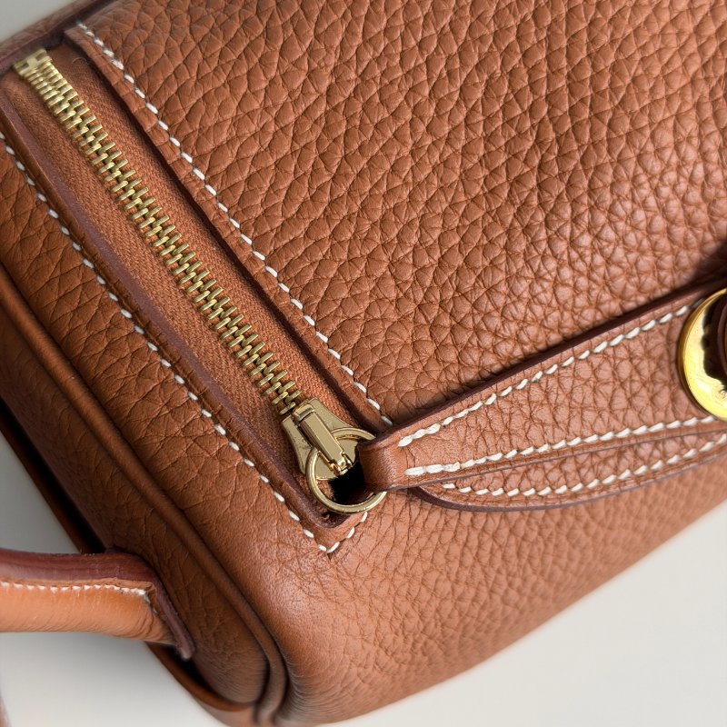 99新🆕 Hermès 愛馬仕 Lindy Mini 金棕金釦 二代-9