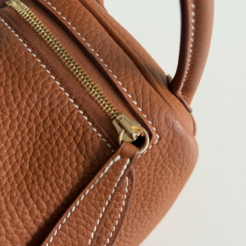99新🆕 Hermès 愛馬仕 Lindy Mini 金棕金釦 二代-10