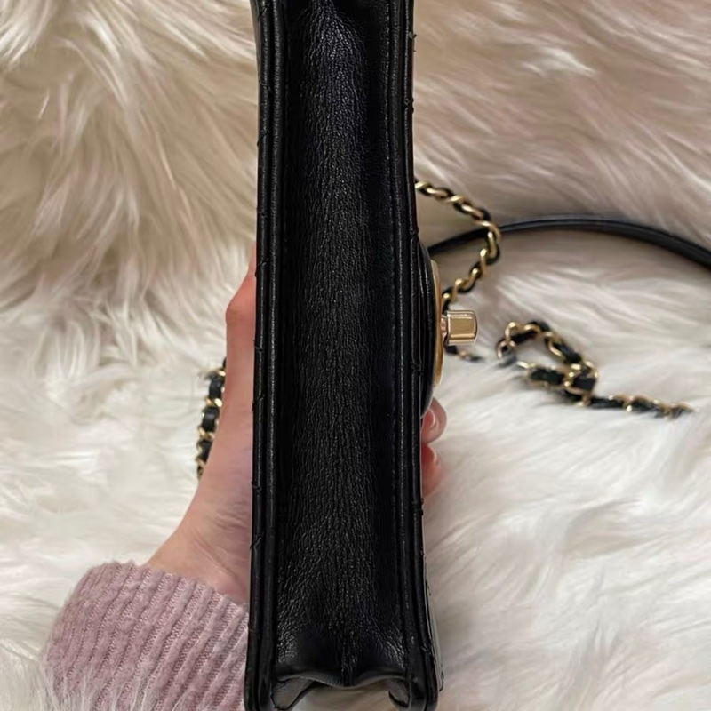 Chanel 珍珠CF橫版透明珍珠 全網最低價CF 金珠金扣 97%新-2