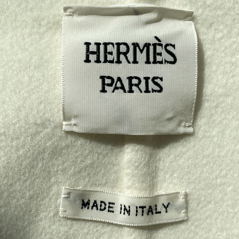 99新/Hermes/愛馬仕/W118523/米白色翻領系帶大衣/34碼-3