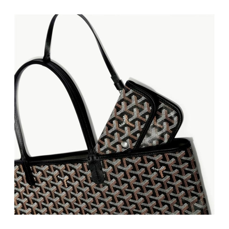 GOYARD Saint Louis PM 單肩購物袋 黑色 STLOUIPMLTY01CL01P-10