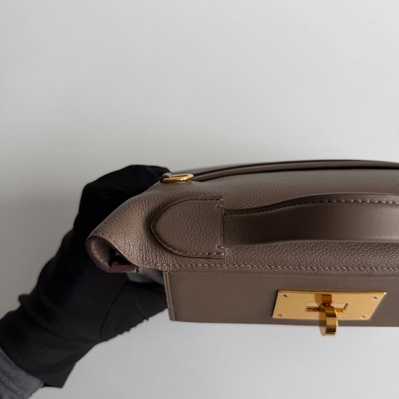 99新🆕 全配有購證🙌🏻 Hermès 愛馬仕 2424 mini 大象灰金釦-13