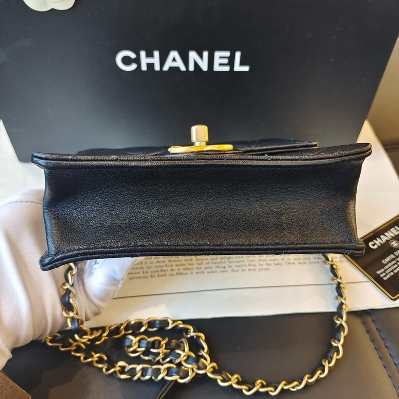 Chanel珍珠黑金CF方形特別款 全網最低價 97%新-3