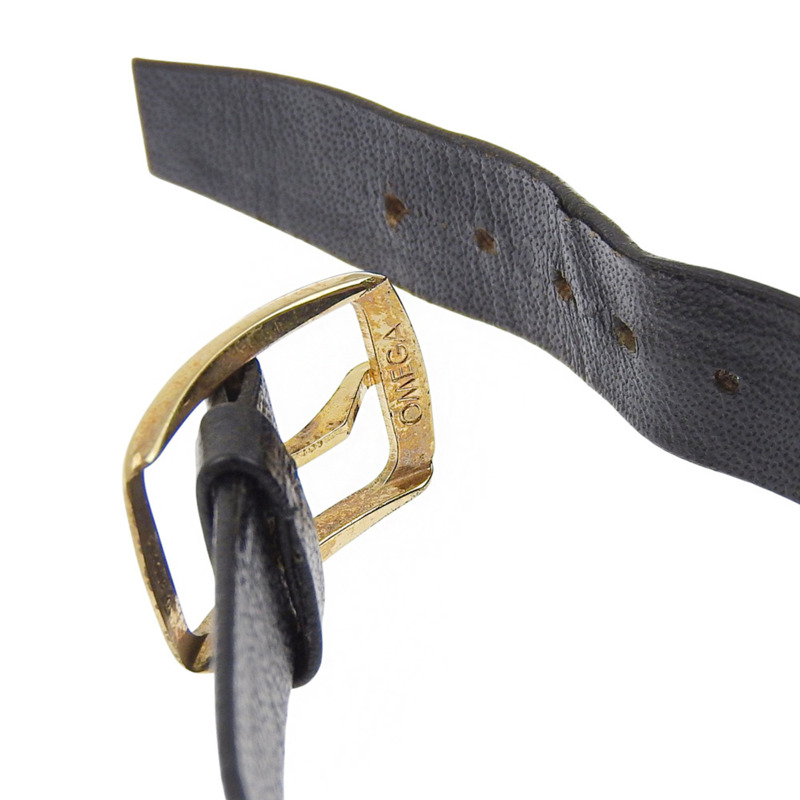 歐米茄碟飛系列女士腕錶，625型機芯，不鏽鋼錶殼搭配皮革錶帶，手動上鍊，指針式顯示，白色錶盤-7