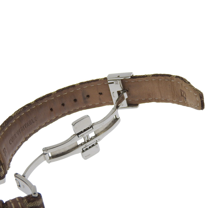 Fendi 7600L 女士腕錶，不鏽鋼和皮革錶帶，石英機芯，指針式顯示，白色錶盤-6