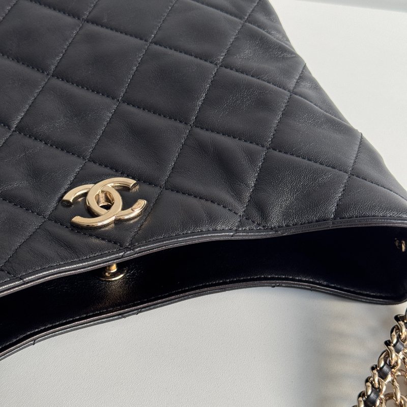 99新🆕 全配有購證🙌🏻 Chanel 香奈兒 Hobo 黑色金鏈-8