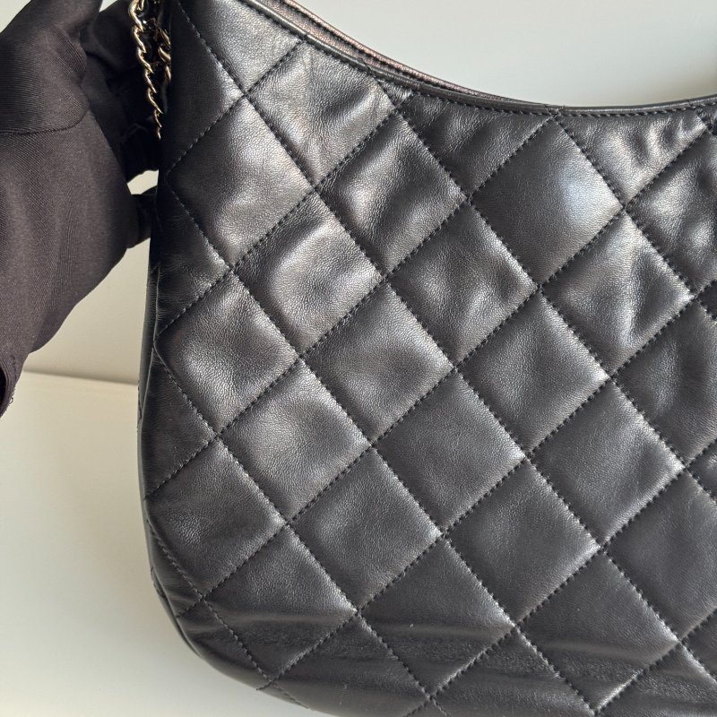 99新🆕 全配有購證🙌🏻 Chanel 香奈兒 Hobo 黑色金鏈-12