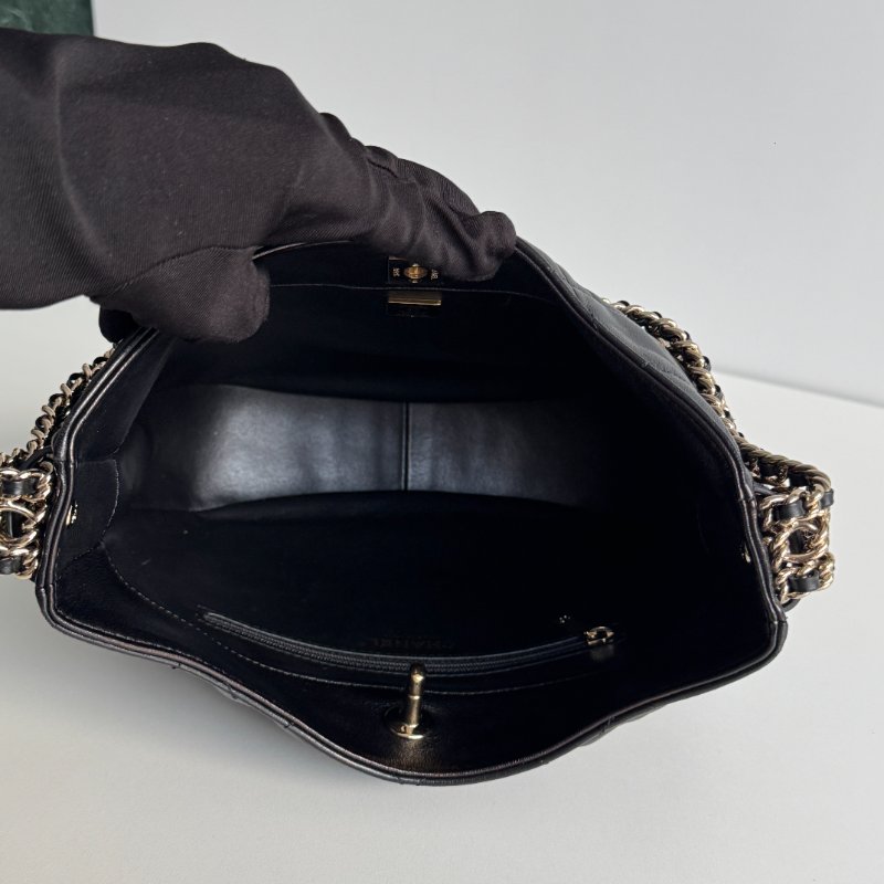 99新🆕 全配有購證🙌🏻 Chanel 香奈兒 Hobo 黑色金鏈-14