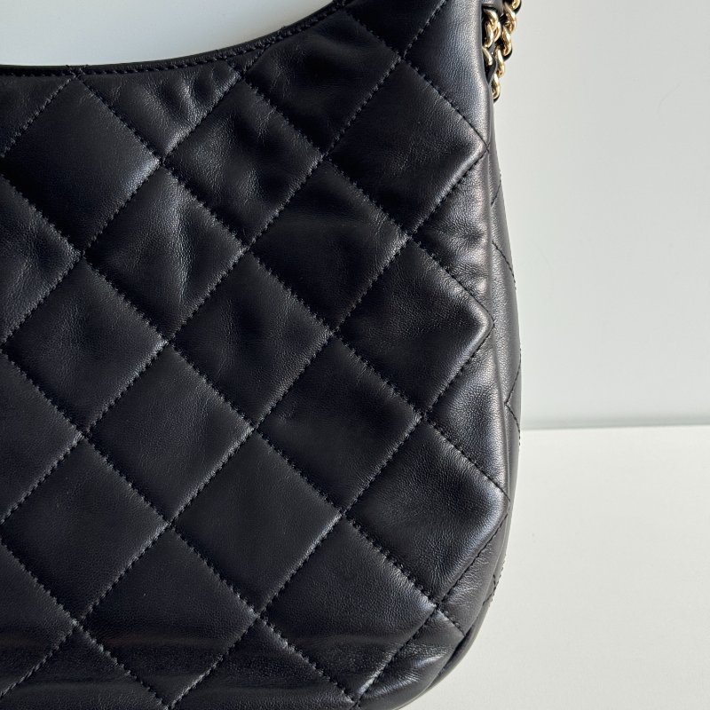 99新🆕 全配有購證🙌🏻 Chanel 香奈兒 Hobo 黑色金鏈-15