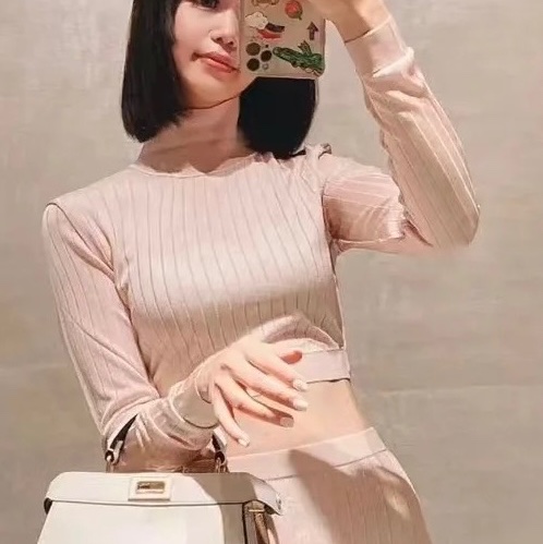 Fendi 高領條紋針織上衣-11