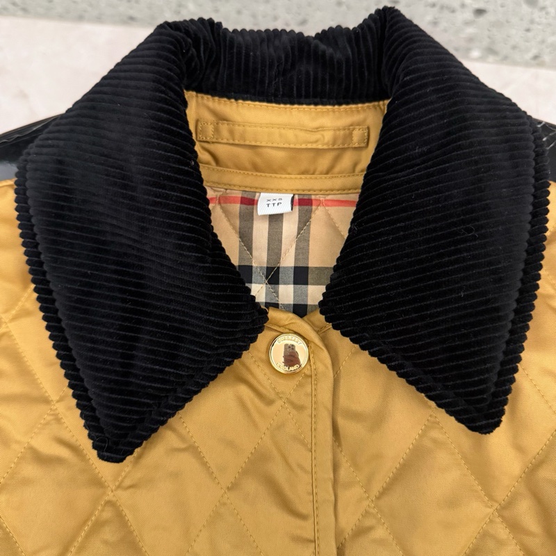 Burberry 巴寶莉 黃金甲 內里格紋 棉衣外套 99新 xXs碼-1