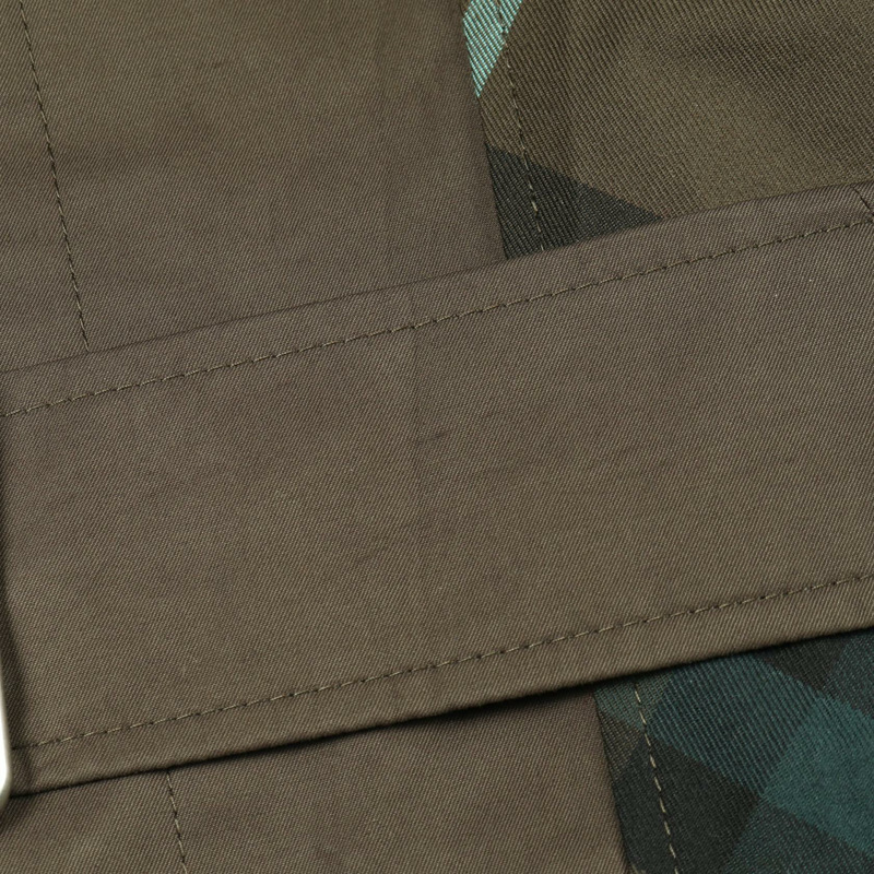 博柏利 (BURBERRY) 立領長外套 #52 棉質 灰綠黑 二手 男款-5