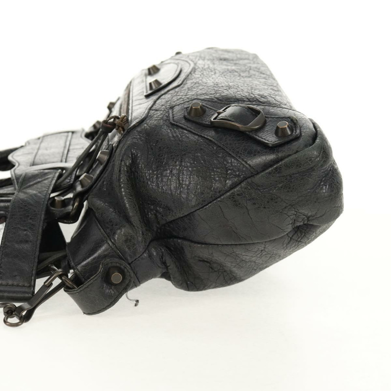 【日本直送】BALENCIAGA The First 手提包 皮革 2way 黑色 103208 Auth am9518V-2