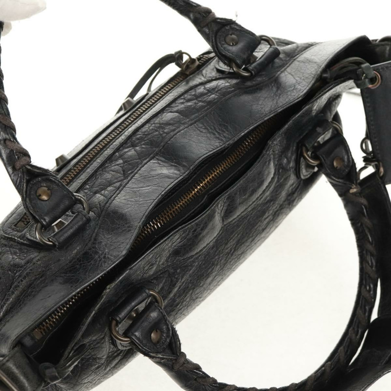 【日本直送】BALENCIAGA The First 手提包 皮革 2way 黑色 103208 Auth am9518V-6