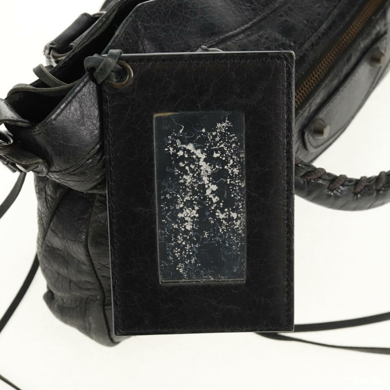 【日本直送】BALENCIAGA The First 手提包 皮革 2way 黑色 103208 Auth am9518V-9