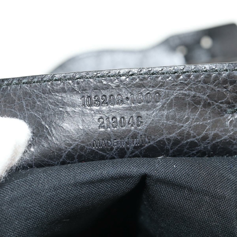 【日本直送】BALENCIAGA The First 手提包 皮革 2way 黑色 103208 Auth am9518V-11