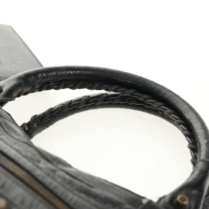 【日本直送】BALENCIAGA The First 手提包 皮革 2way 黑色 103208 Auth am9518V-13