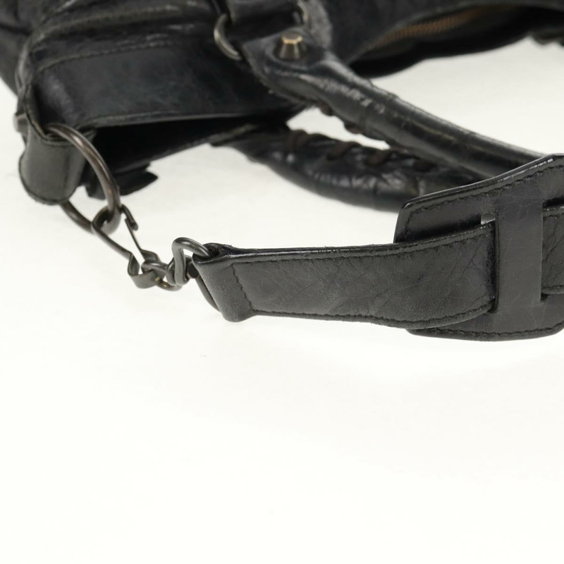 【日本直送】BALENCIAGA The First 手提包 皮革 2way 黑色 103208 Auth am9518V-14