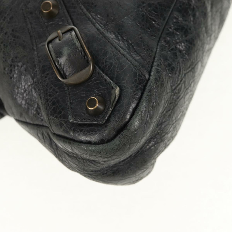 【日本直送】BALENCIAGA The First 手提包 皮革 2way 黑色 103208 Auth am9518V-16