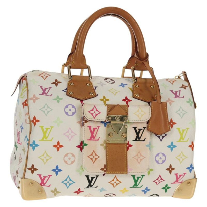 【日本直送】路易威登 Monogram Multicolor Speedy 30 手提包 白色 M92643 正品 150196V-0