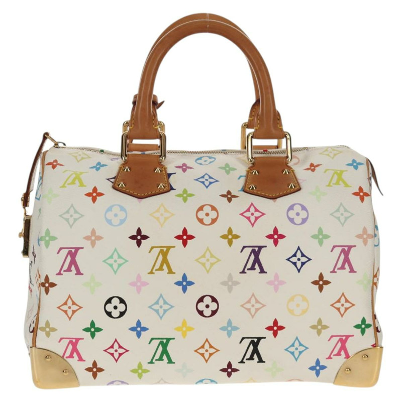 【日本直送】路易威登 Monogram Multicolor Speedy 30 手提包 白色 M92643 正品 150196V-1