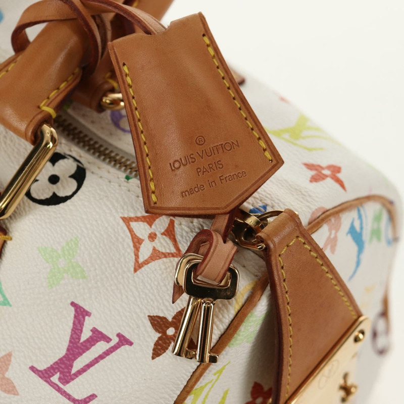 【日本直送】路易威登 Monogram Multicolor Speedy 30 手提包 白色 M92643 正品 150196V-8